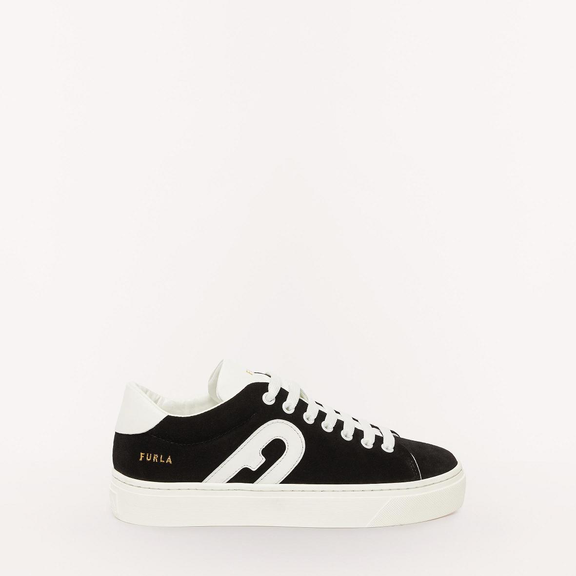 Furla Joy Sneakers Black White Women South Africa ET3612584